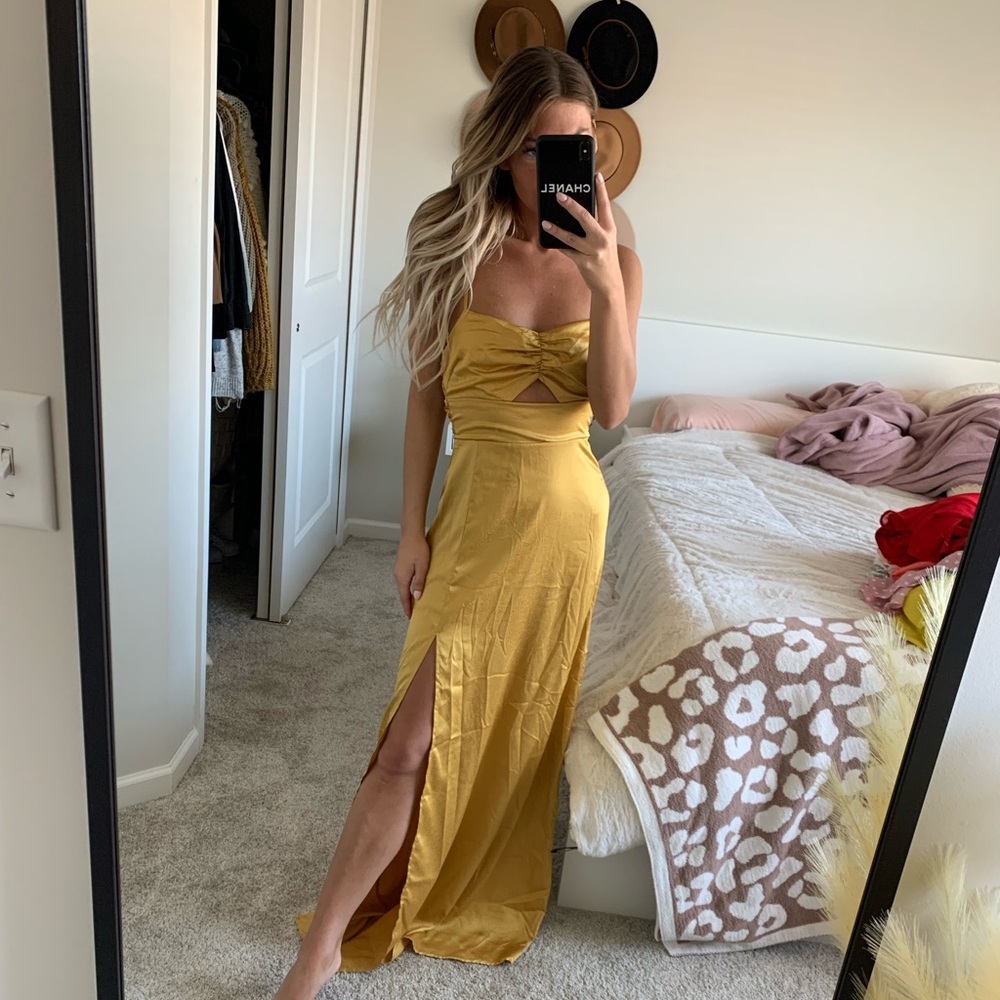 Mustard maxi dress